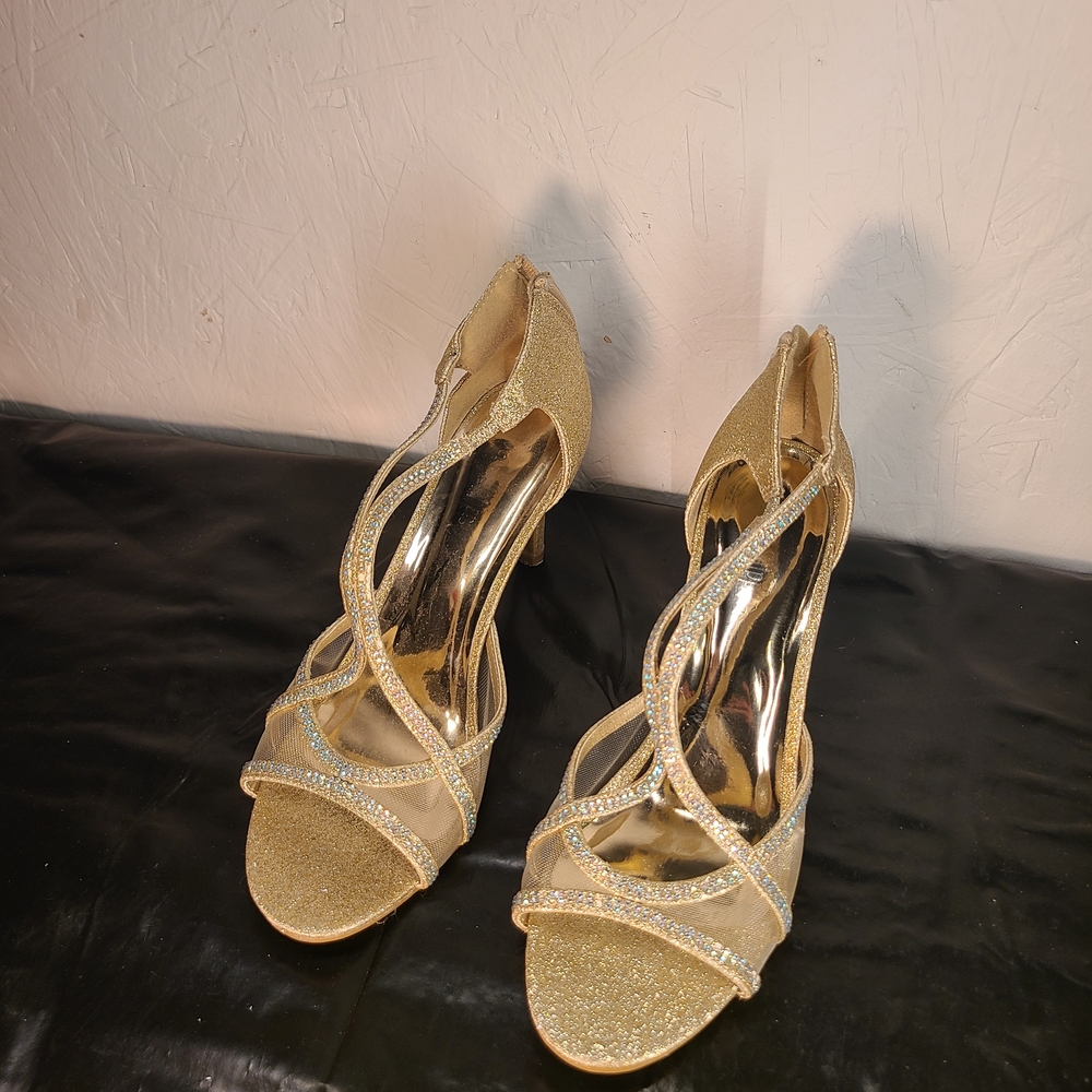 Silver Slipper Dress Heels